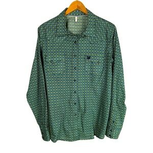 Cinch Snap Front Western Long Sleeve Cotton Shirt Cowgirl Yellowstone EUC